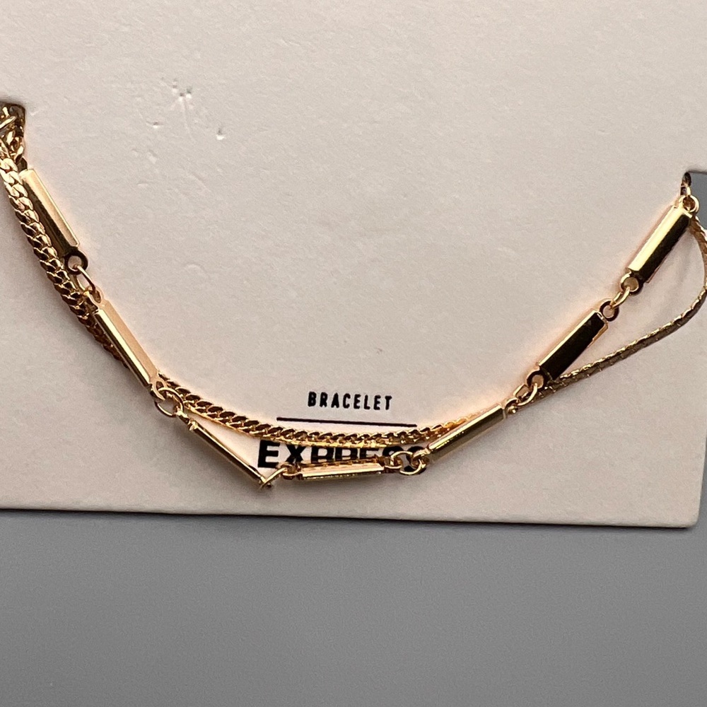 Express Gold tone Layered Bracelet